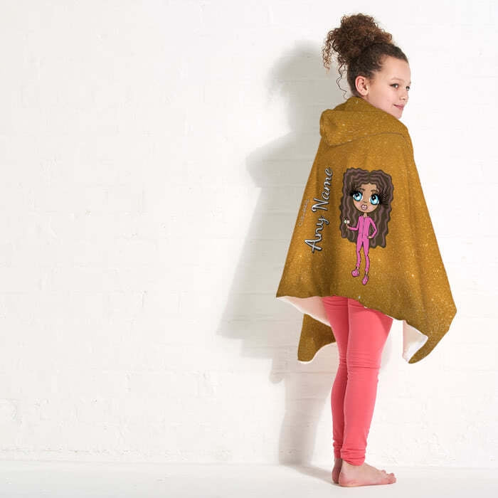 ClaireaBella Girls Glitter Effect Hooded Blanket - Image 5
