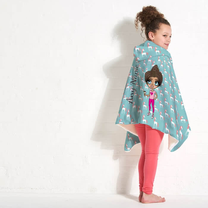 ClaireaBella Girls Unicorns Hooded Blanket - Image 7