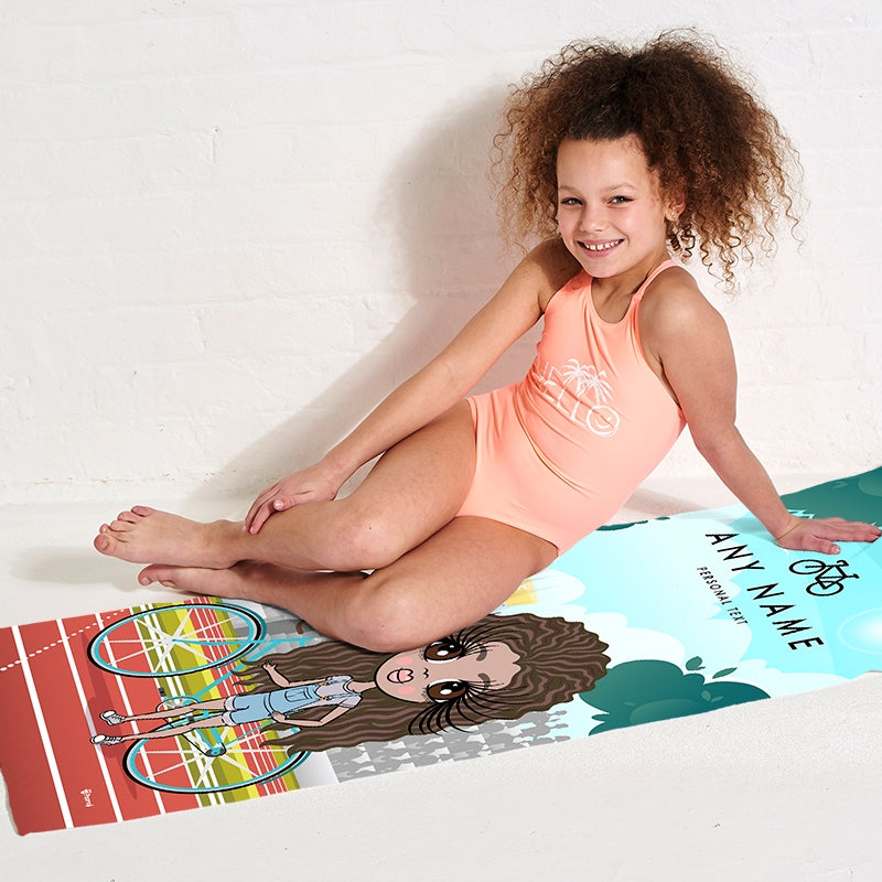 ClaireaBella Girls Cyclist Beach Towel – Toxic Fox