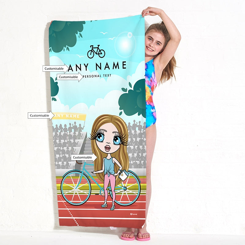 ClaireaBella Girls Cyclist Beach Towel - Image 5