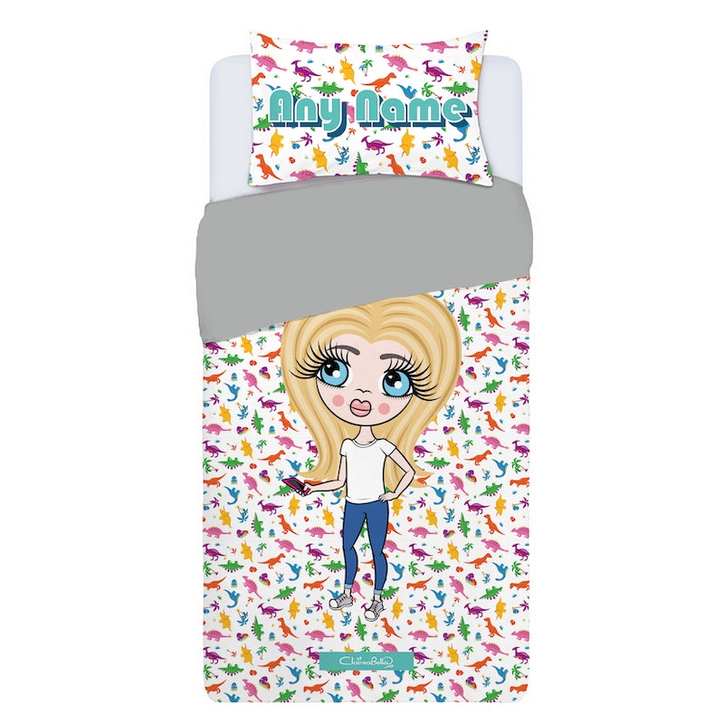 ClaireaBella Girls Personalised Dinosaur Bedding - Image 2
