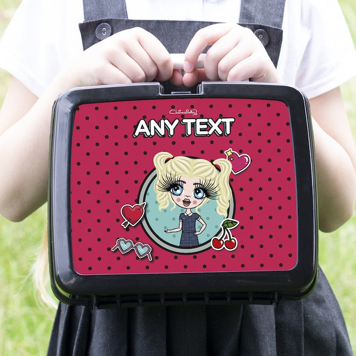 ClaireaBella Girls Polka Dot Lunch Box - Image 1