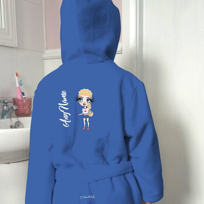 ClaireaBella Girls Blue Dressing Gown - Image 1