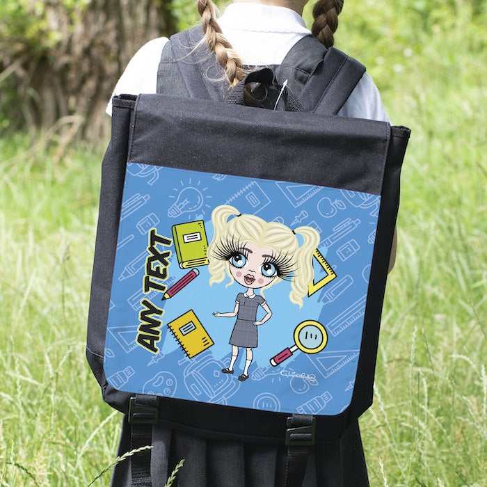 ClaireaBella Girls Blue Print Backpack - Image 5