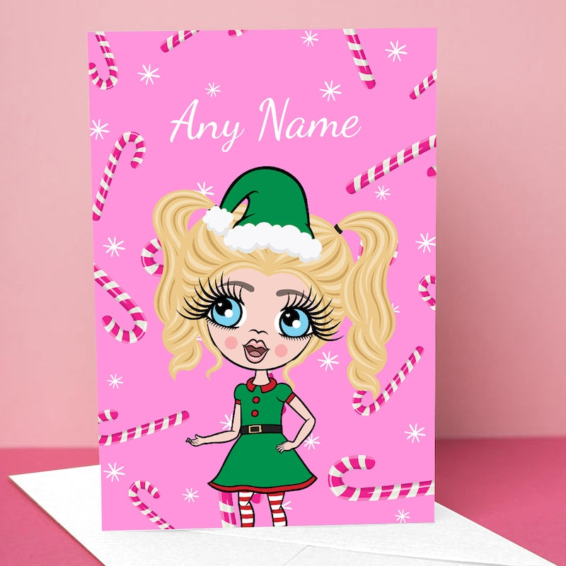 ClaireaBella Girls Candy Canes Christmas Card - Image 4