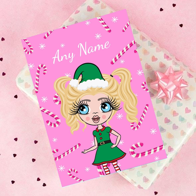 ClaireaBella Girls Candy Canes Christmas Card - Image 3