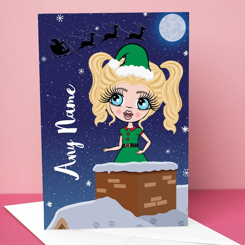 ClaireaBella Girls Chimney Christmas Card - Image 3