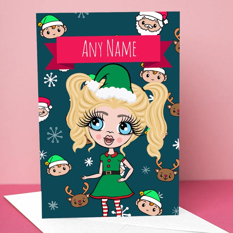 ClaireaBella Girls Cute Emojis Print Christmas Card - Image 4