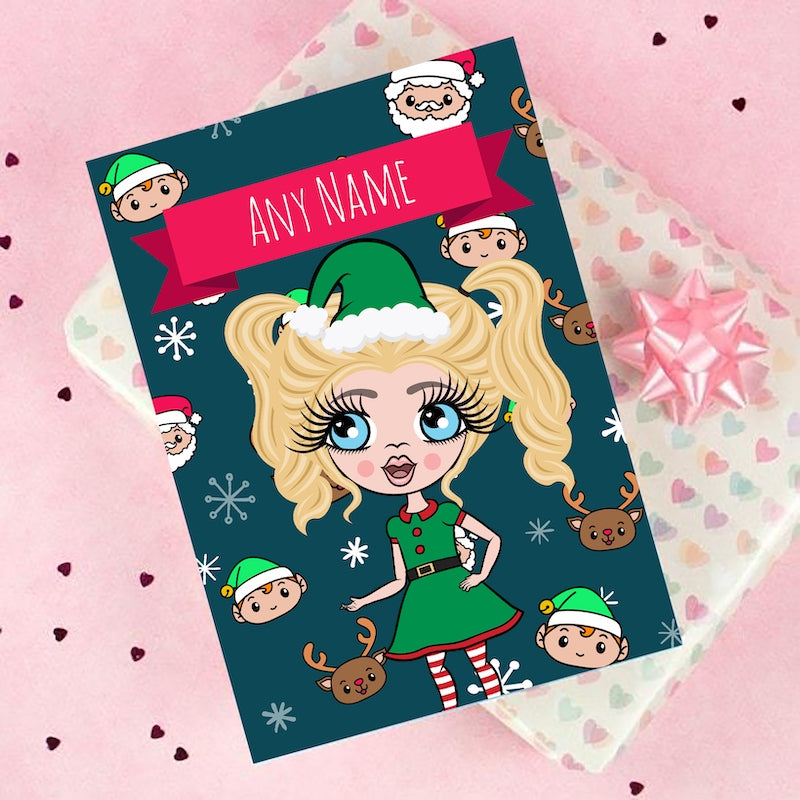 ClaireaBella Girls Cute Emojis Print Christmas Card - Image 3