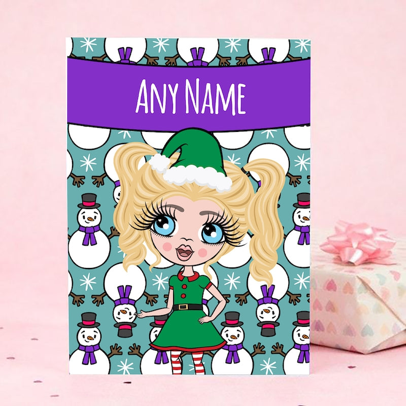 ClaireaBella Girls Cute Snowman Emoji Christmas Card - Image 4