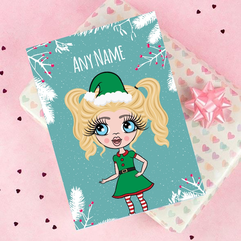 ClaireaBella Girls Festive Branches Christmas Card - Image 3