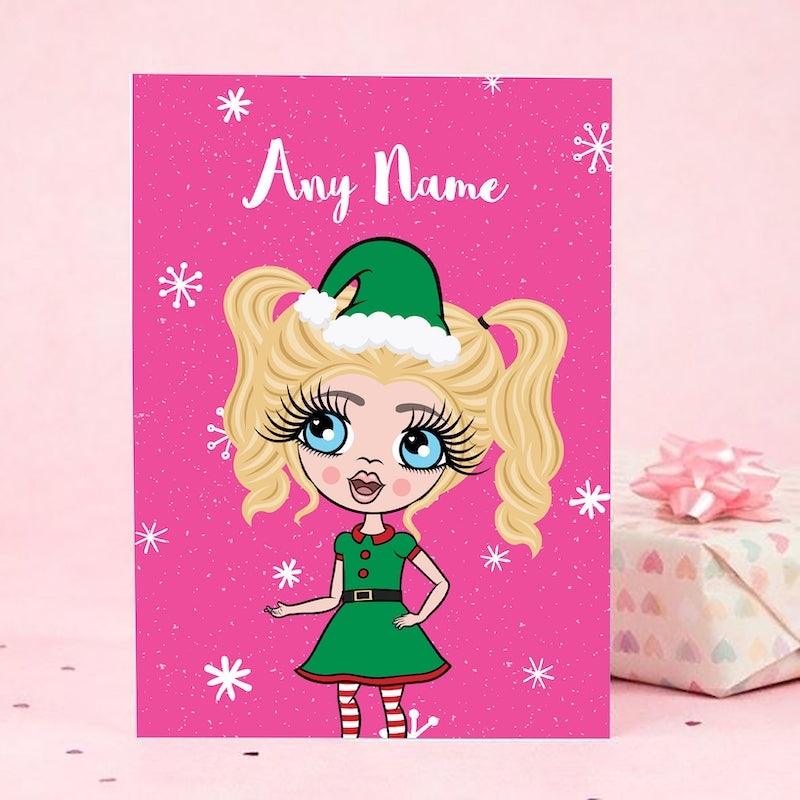 ClaireaBella Girls Snowflakes Christmas Card - Image 4