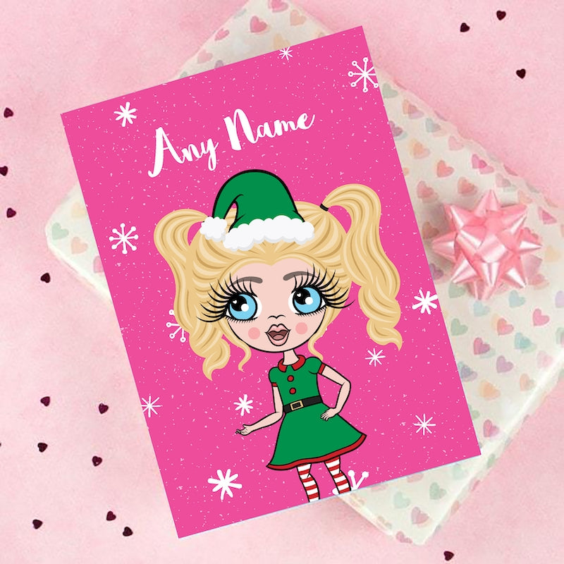 ClaireaBella Girls Snowflakes Christmas Card - Image 3