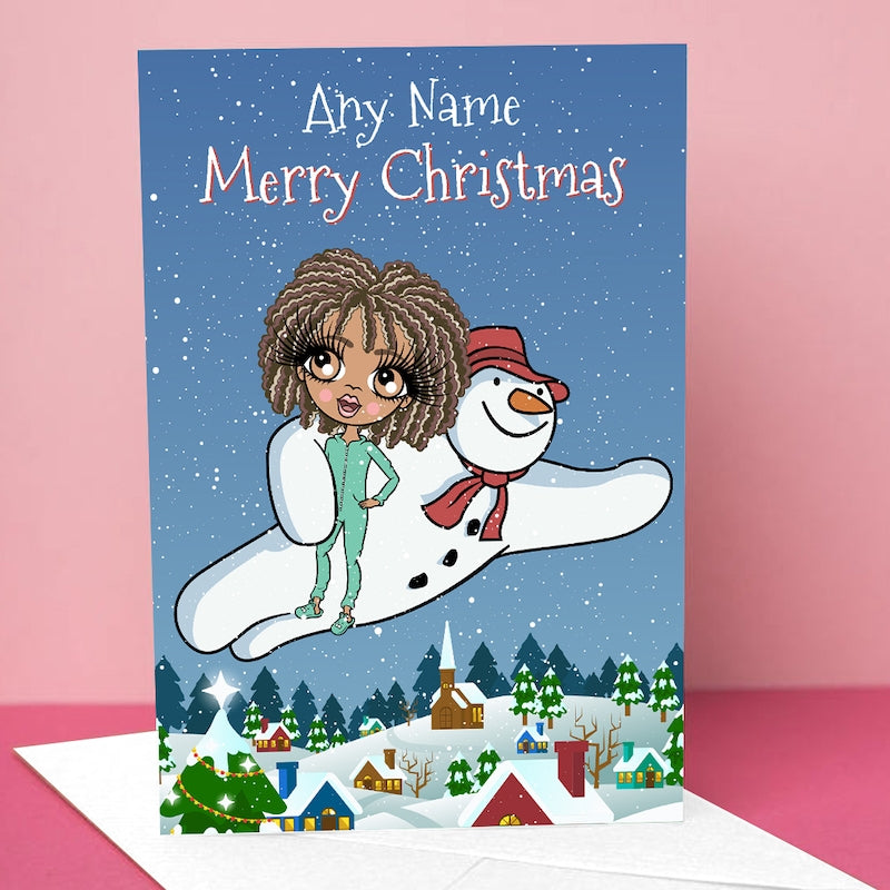 ClaireaBella Girls Snowman Christmas Card - Image 3