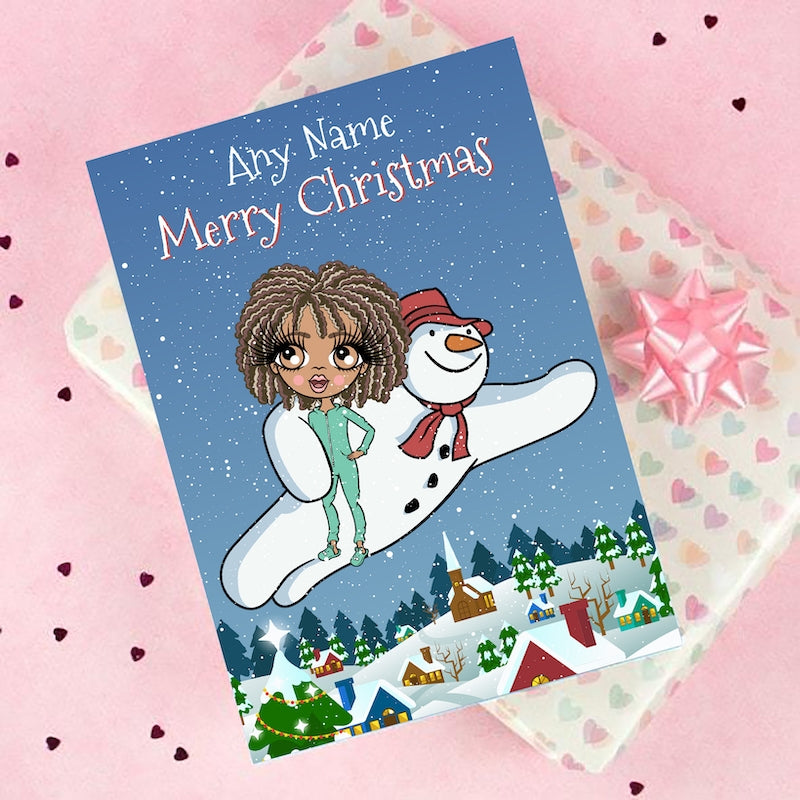 ClaireaBella Girls Snowman Christmas Card - Image 4