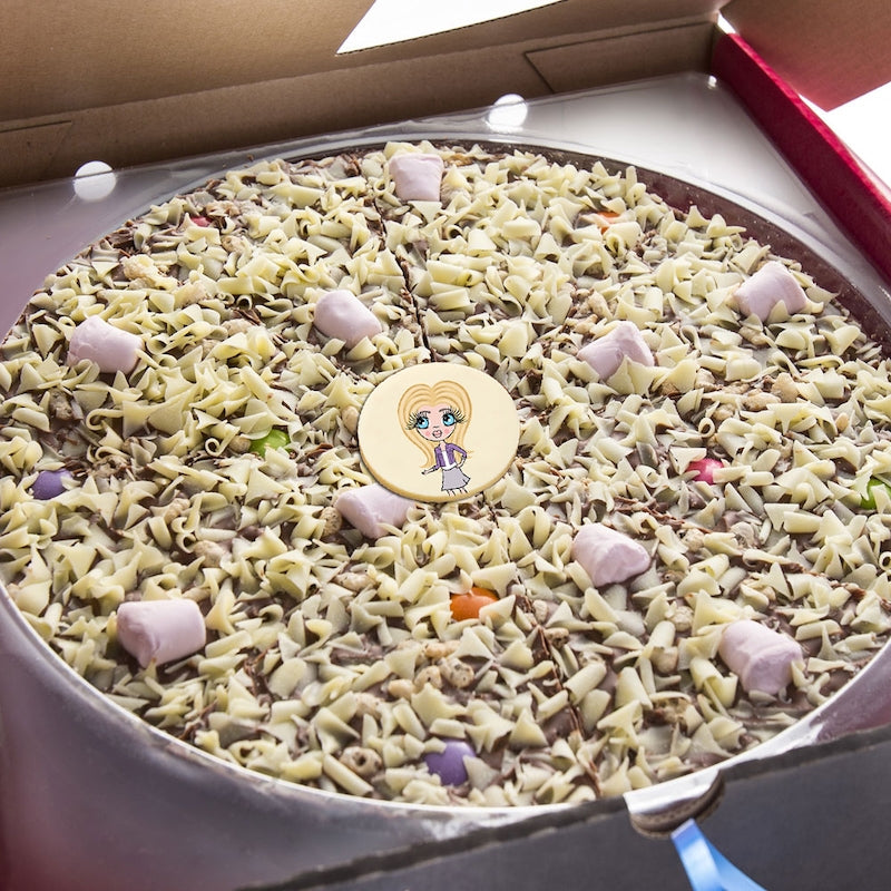 ClaireaBella Girls Personalised Chocolate Pizza – Yummy Scrummy - Image 1
