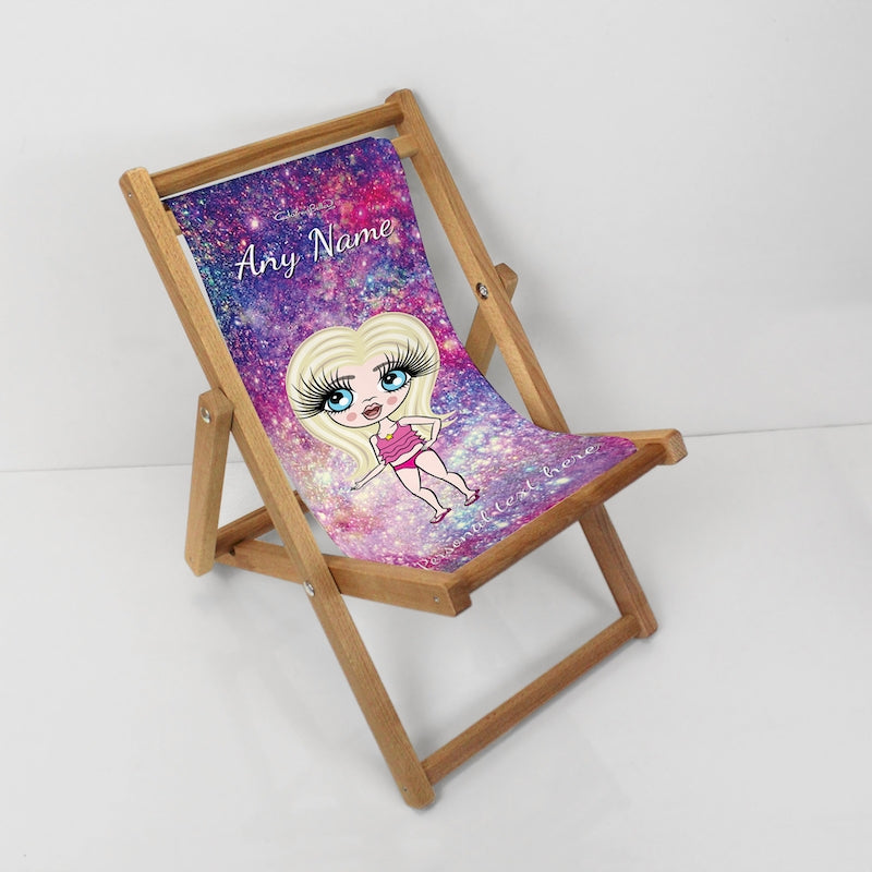 ClaireaBella Girls Galaxy Sparkle Deckchair - Image 1