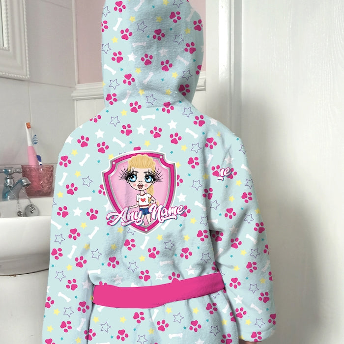 ClaireaBella Girls Dog Patrol Dressing Gown - Image 3