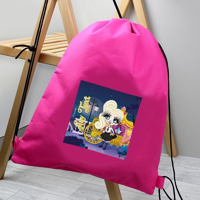 ClaireaBella Girls Fairy Tale Drawstring Bag - Image 1
