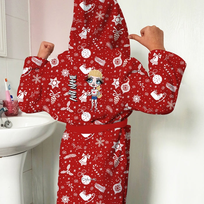 ClaireaBella Girls Festive Fun Dressing Gown - Image 1