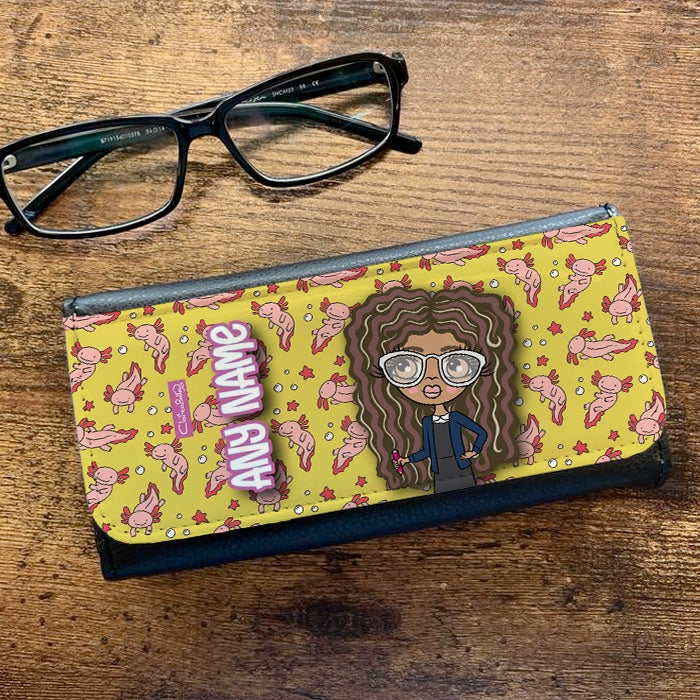 ClaireaBella Girls Personalised Axolotl Print Glasses Case - Image 1