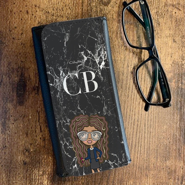 ClaireaBella Girls The LUX Collection Black Marble Glasses Case - Image 1