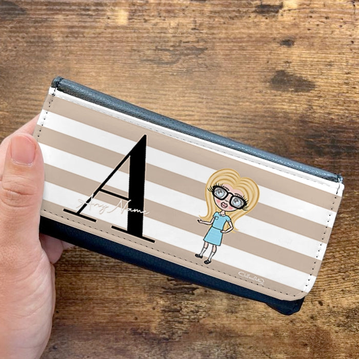 ClaireaBella Girls The LUX Collection Initial Stripe Glasses Case - Image 2