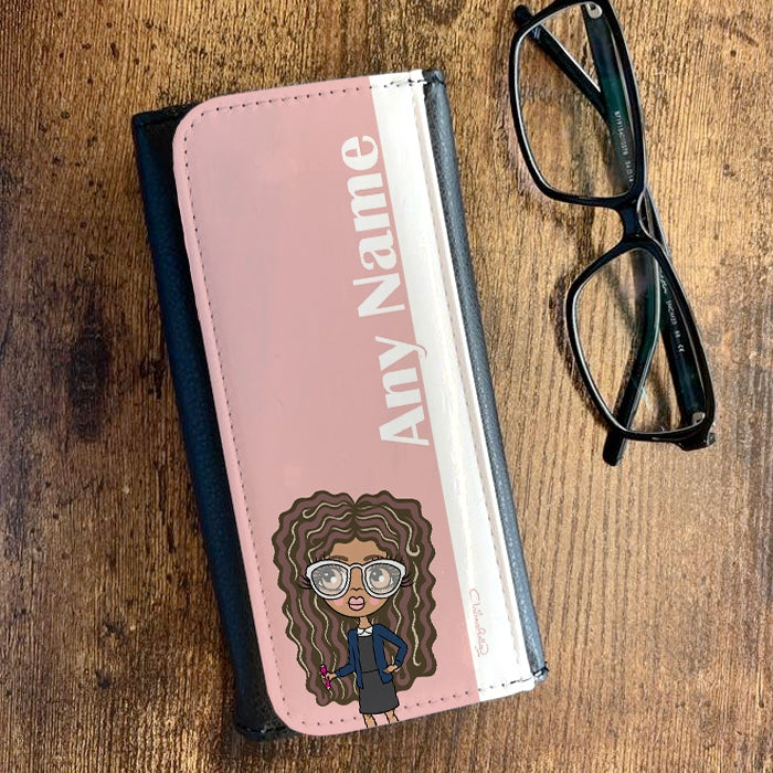 ClaireaBella Girls Personalised Pink Stripe Glasses Case - Image 1