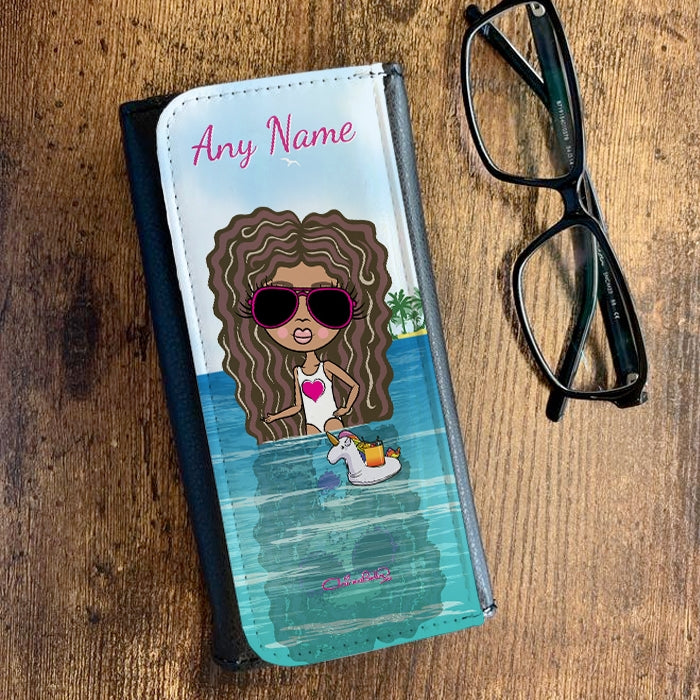 ClaireaBella Girls Personalised Seaside Mocktails Glasses Case - Image 1