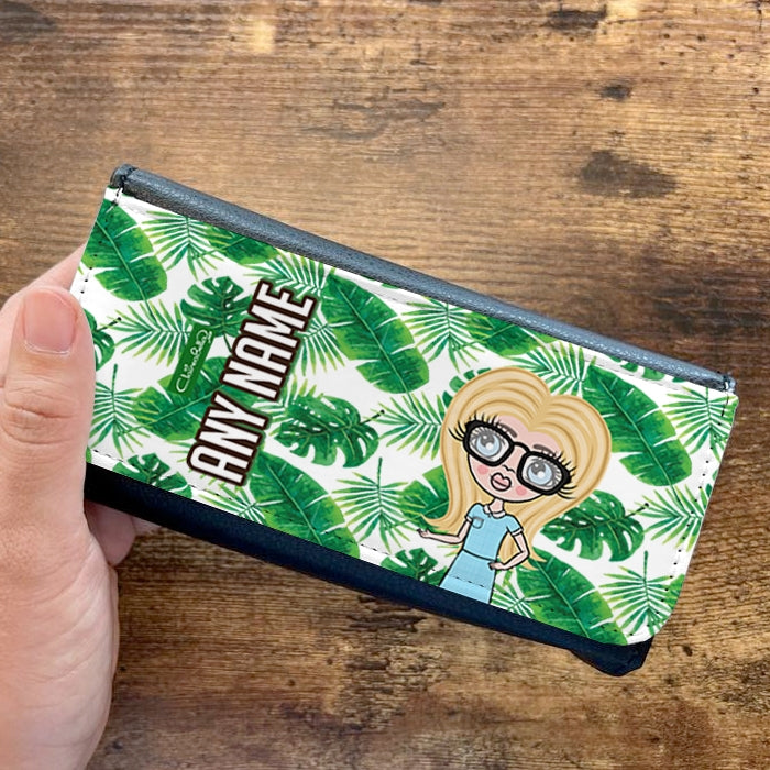 ClaireaBella Girls Personalised Tropical Leaf Glasses Case - Image 2
