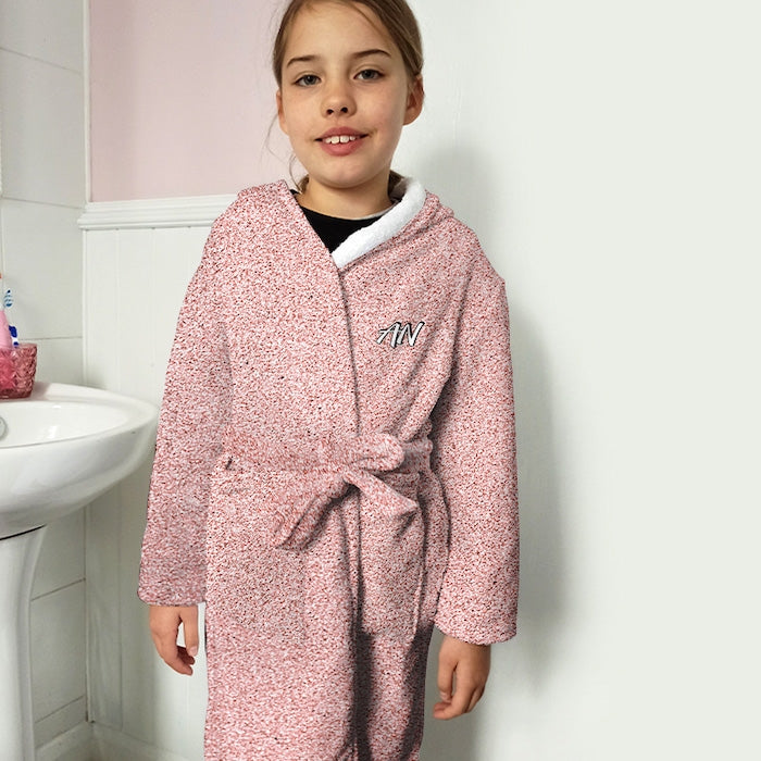 ClaireaBella Girls Blush Glitter Effect Dressing Gown - Image 2