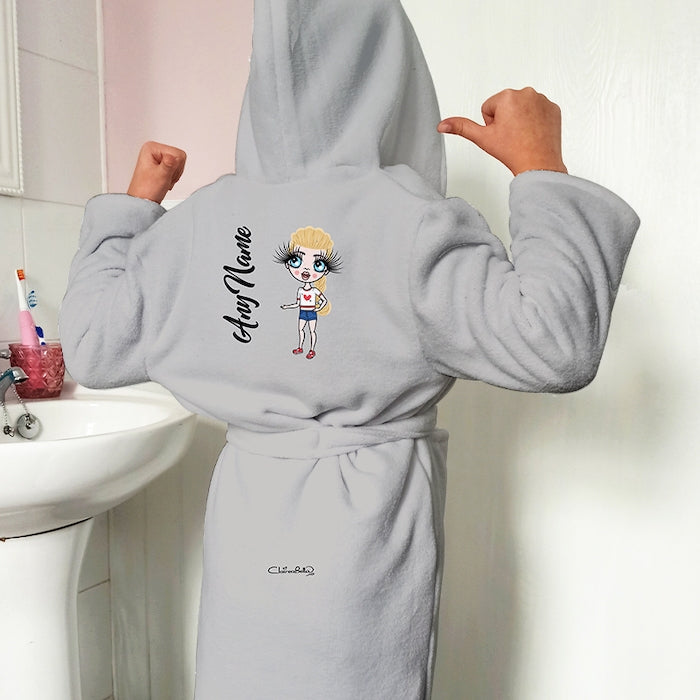 ClaireaBella Girls Grey Dressing Gown - Image 1