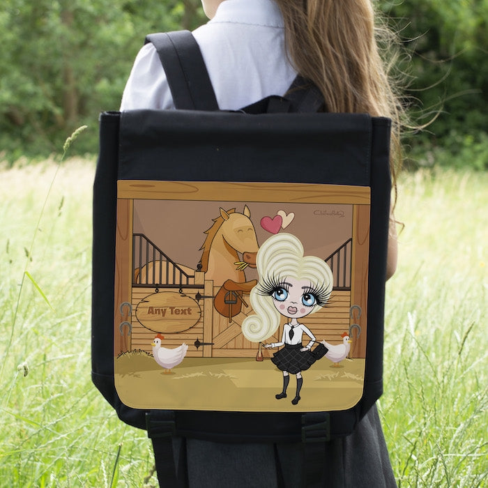 ClaireaBella Girls Pony Love Backpack - Image 1