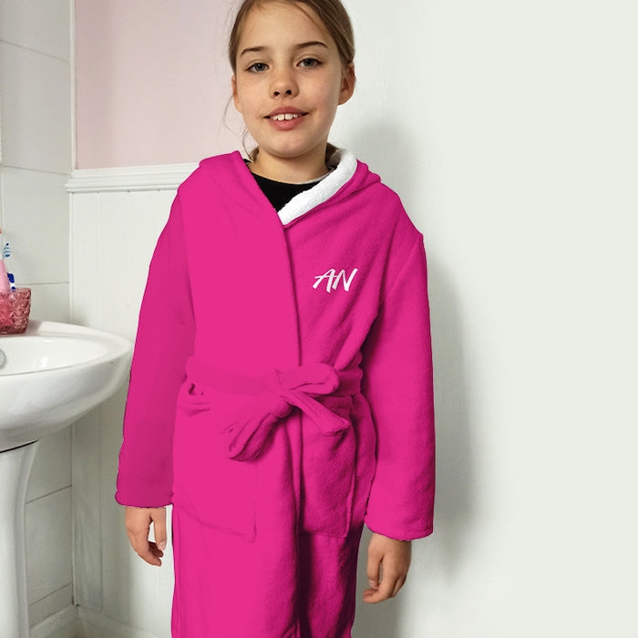 ClaireaBella Girls Hot Pink Dressing Gown - Image 2