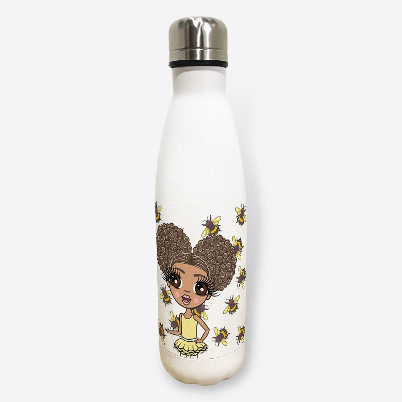 ClaireaBella Girls Hydro Bottle Bee Print - Image 1