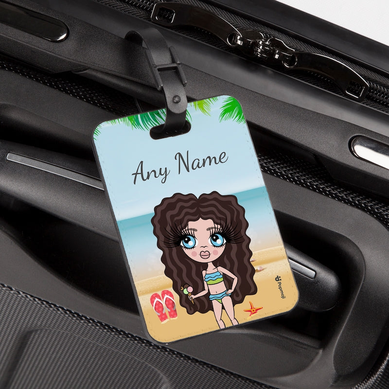 ClaireaBella Girls Beach Print Luggage Tag - Image 3