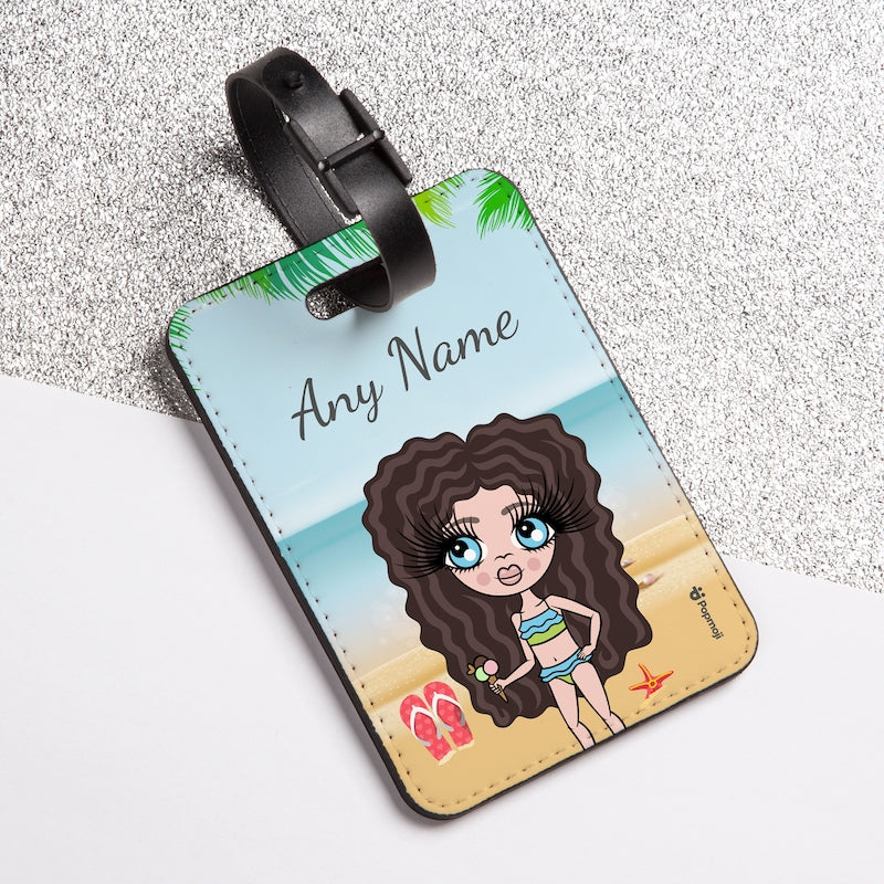 ClaireaBella Girls Beach Print Luggage Tag - Image 4