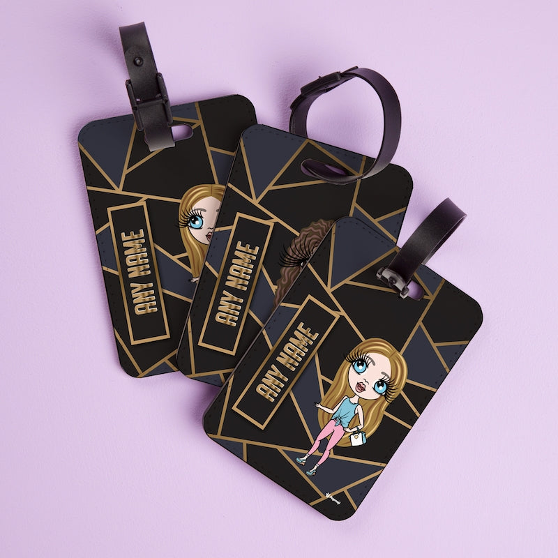 ClaireaBella Girls Geo Print Luggage Tag - Image 1