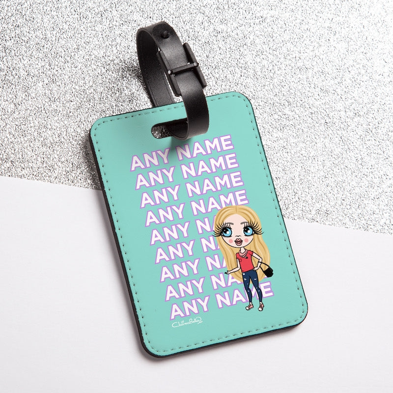 ClaireaBella Girls Turquoise Multiple Name Luggage Tag - Image 4