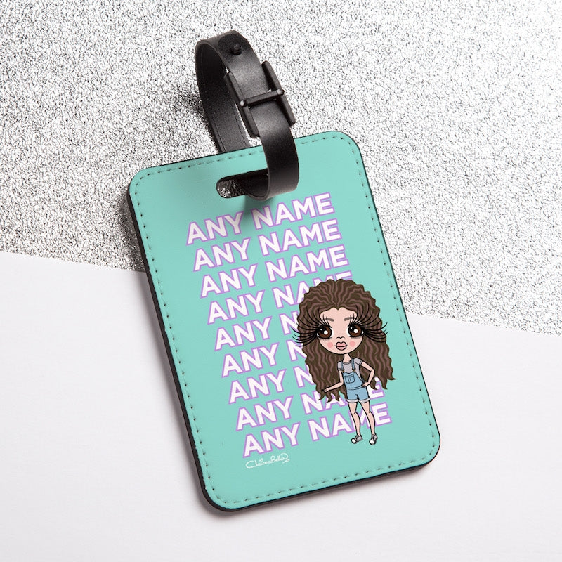 ClaireaBella Girls Turquoise Multiple Name Luggage Tag - Image 1