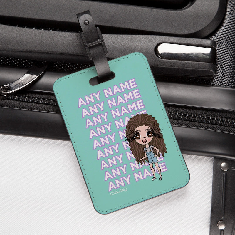 ClaireaBella Girls Turquoise Multiple Name Luggage Tag - Image 3