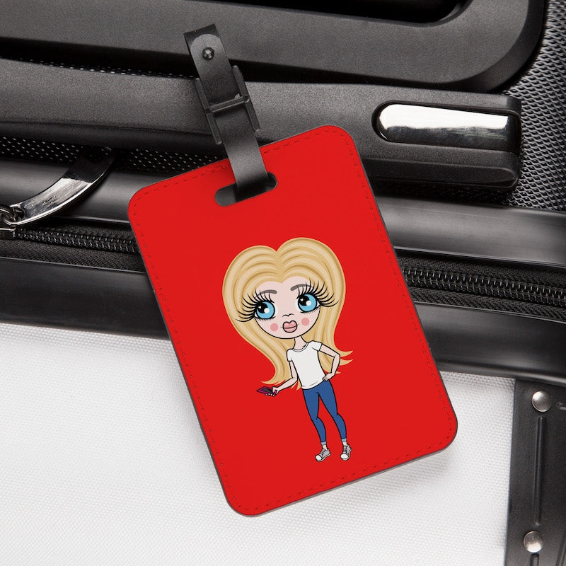 ClaireaBella Girls Red Bold Name Luggage Tag - Image 3