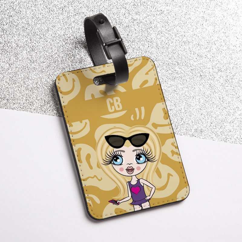 ClaireaBella Girls Personalised Repeat Smile Luggage Tag - Image 4
