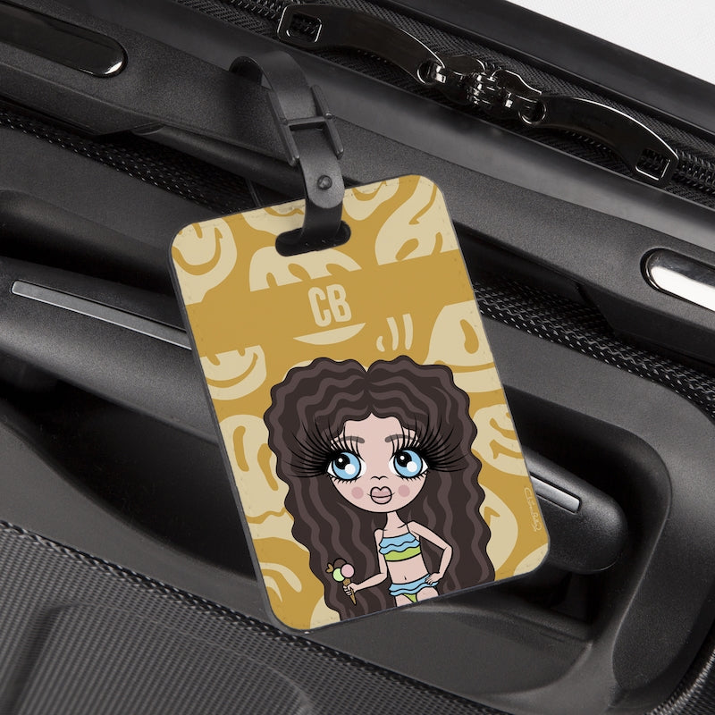 ClaireaBella Girls Personalised Repeat Smile Luggage Tag - Image 2