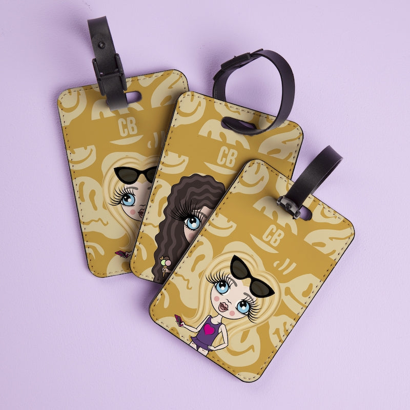 ClaireaBella Girls Personalised Repeat Smile Luggage Tag - Image 3