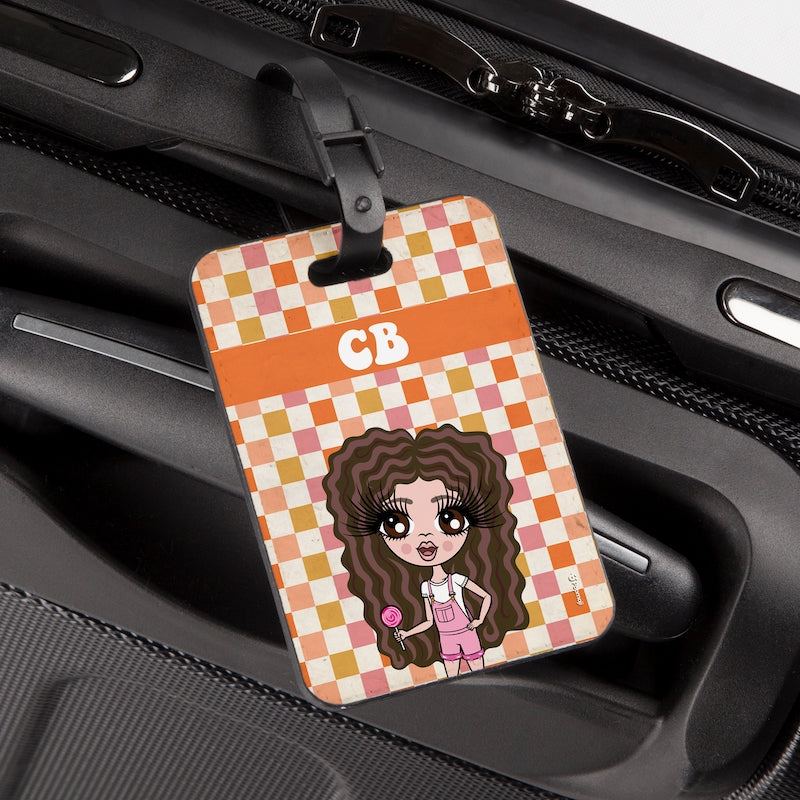 ClaireaBella Girls Personalised Checkered Luggage Tag - Image 4