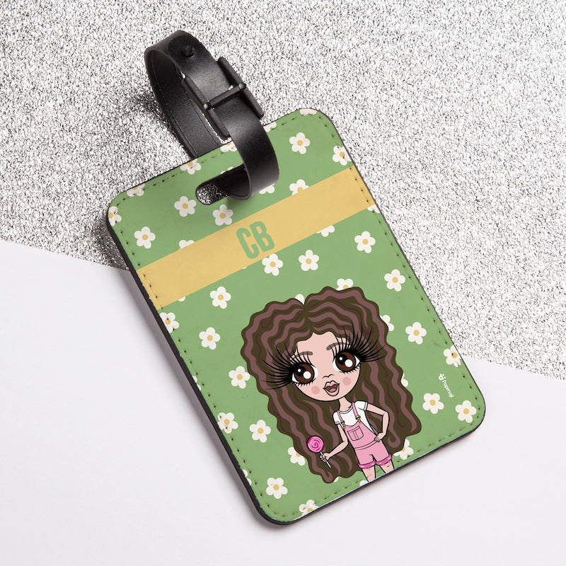 ClaireaBella Girls Personalised Retro Daisy Luggage Tag - Image 3
