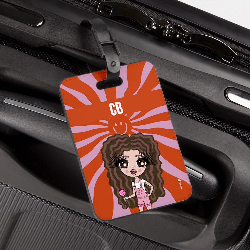 ClaireaBella Girls Personalised Smiley Face Luggage Tag - Image 4