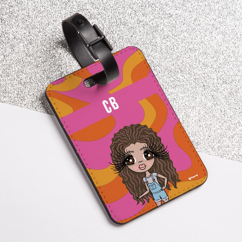ClaireaBella Girls Personalised Swirl Luggage Tag - Image 3