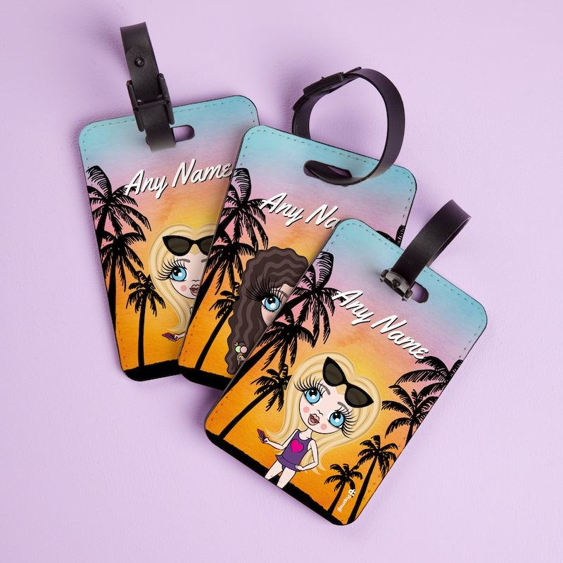 ClaireaBella Girls Tropical Sunset Luggage Tag - Image 2